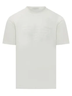 Crewneck T-shirt with Embossed Logo