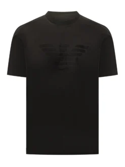 Crewneck T-shirt with Embossed Logo