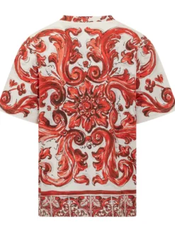 Crew Neck T-shirt with Ornamental Print