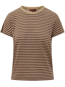 Crewneck T-Shirt with Stripes