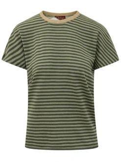 Crewneck T-Shirt with Stripes