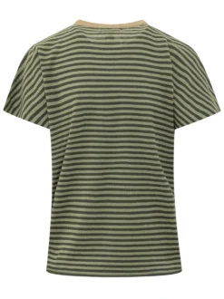 Crewneck T-Shirt with Stripes