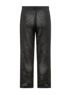Crochet Pants with Side Stripes