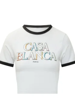 Cropped Baby T-shirt with Lettering
