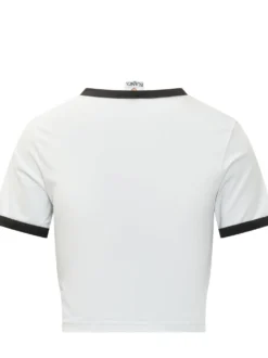 Cropped Baby T-shirt with Lettering