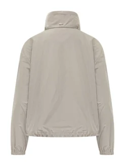 Cropped Jacket with Zip and Pockets