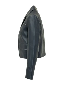 Cropped Leather Jacket