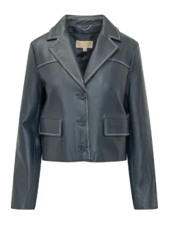 Cropped Leather Jacket