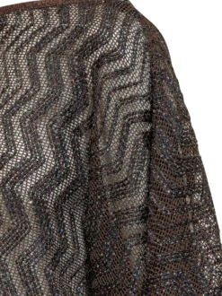 Cropped Metallic Knit Top