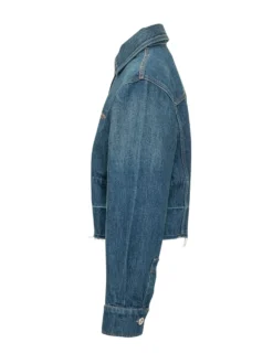 Cropped Shirt with Frayed Hem