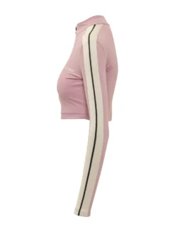 Cropped Sport Jacket with Zip and High Neck