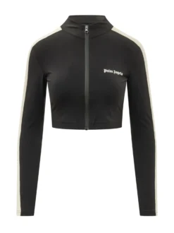 Cropped Sport Jacket with Zip and High Neck