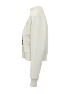 Cropped Sweatshirt with Front Print
