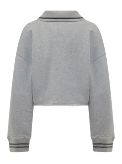 Cropped Sweatshirt with Script Logo