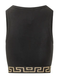 Cropped Top with Decorated Band