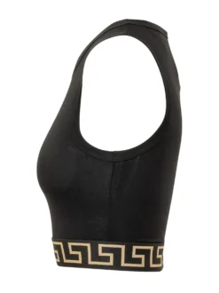 Cropped Top with Decorated Band