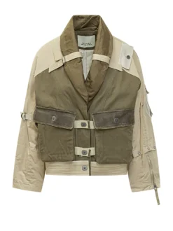 Cropped Utility Multi-Pocket Jacket