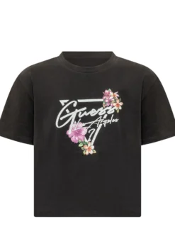 Crop T-shirt with Floral Print