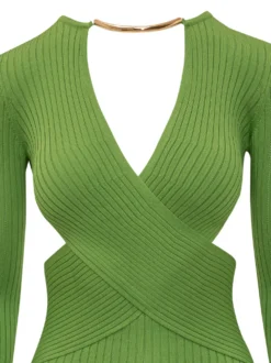 Cross Over Knit Maxi Dress