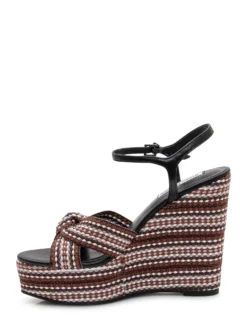 Cross Strap Wedge Sandals