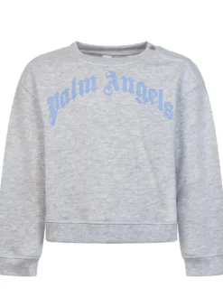 Curved Logo Crewneck Sweatshirt