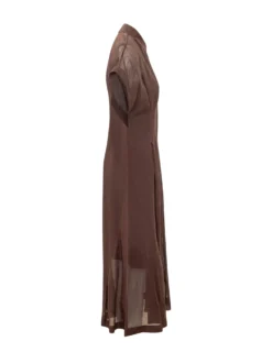 Davinata Sleeveless Long Dress with Collar