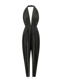 Deep Neck Zipped Jumpsuit