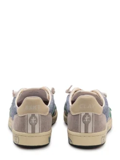 Denim and Suede Sneakers