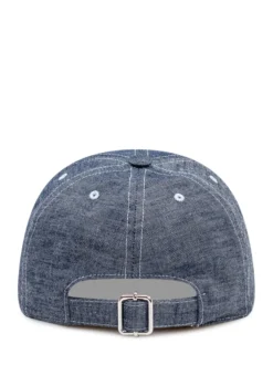 Denim Baseball Cap With Embroidery
