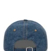 Denim Cap with Curved Visor and Embroidered Logo