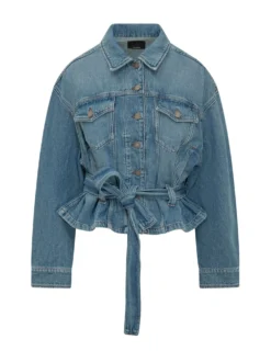 Denim Jacket with Belt
