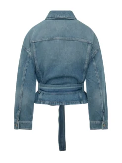 Denim Jacket with Belt