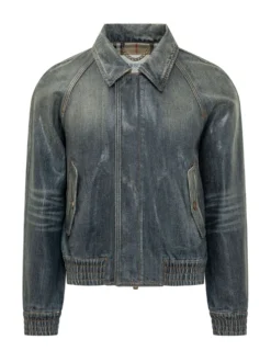 Denim Jacket with Classic Collar