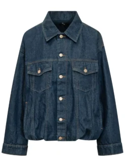 Denim Jacket with Pockets and Buttons