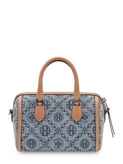 Denim Monogram Barrel Bag