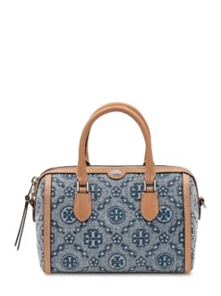 Denim Monogram Barrel Bag