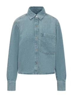 Denim Shirt with Patch Pocket