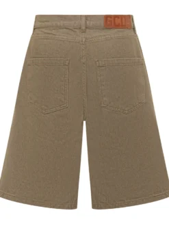 Denim Shorts with Applied Logo