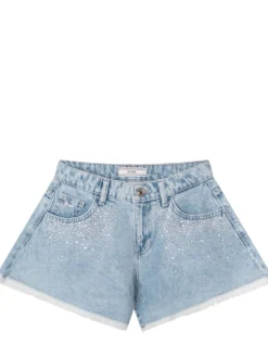 Denim Shorts with Embellishments