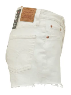 Denim Shorts With Frayed Hem