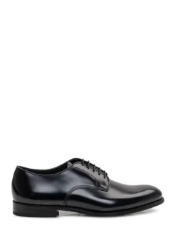 Derby Shoes with Lace Up and Rounded Toe