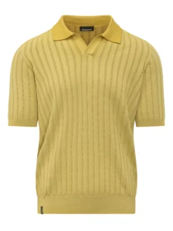Derby Short Sleeve Ribbed Knit Polo