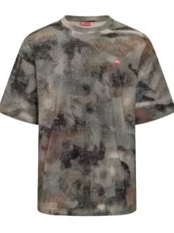 Diesel T-BOXT-V7 T-shirt with Abstract Print
