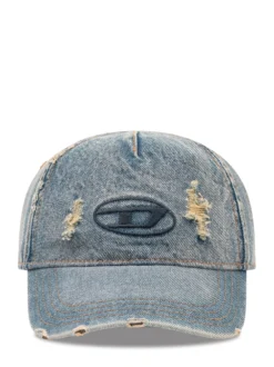 Distressed Cap with Logo Embroidery