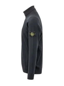 Dolcevita in Maglia Liscia con Patch