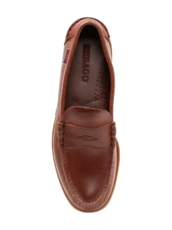Dolphin Loafers with Visible Stitching