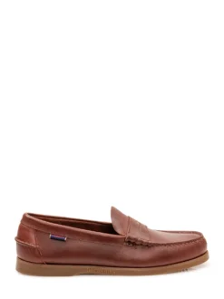 Dolphin Loafers with Visible Stitching