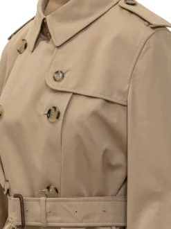 Double Breasted Belted Trench Coat