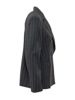 Double Breasted Blazer with Pinstripes