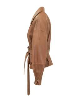 Double Breasted Jacket with Belt and Collar